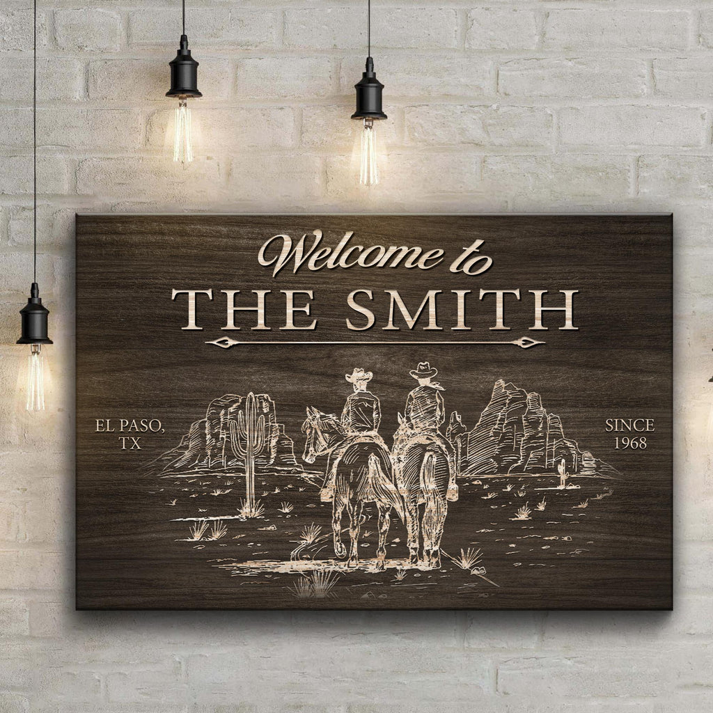 Cowboy Welcome Sign