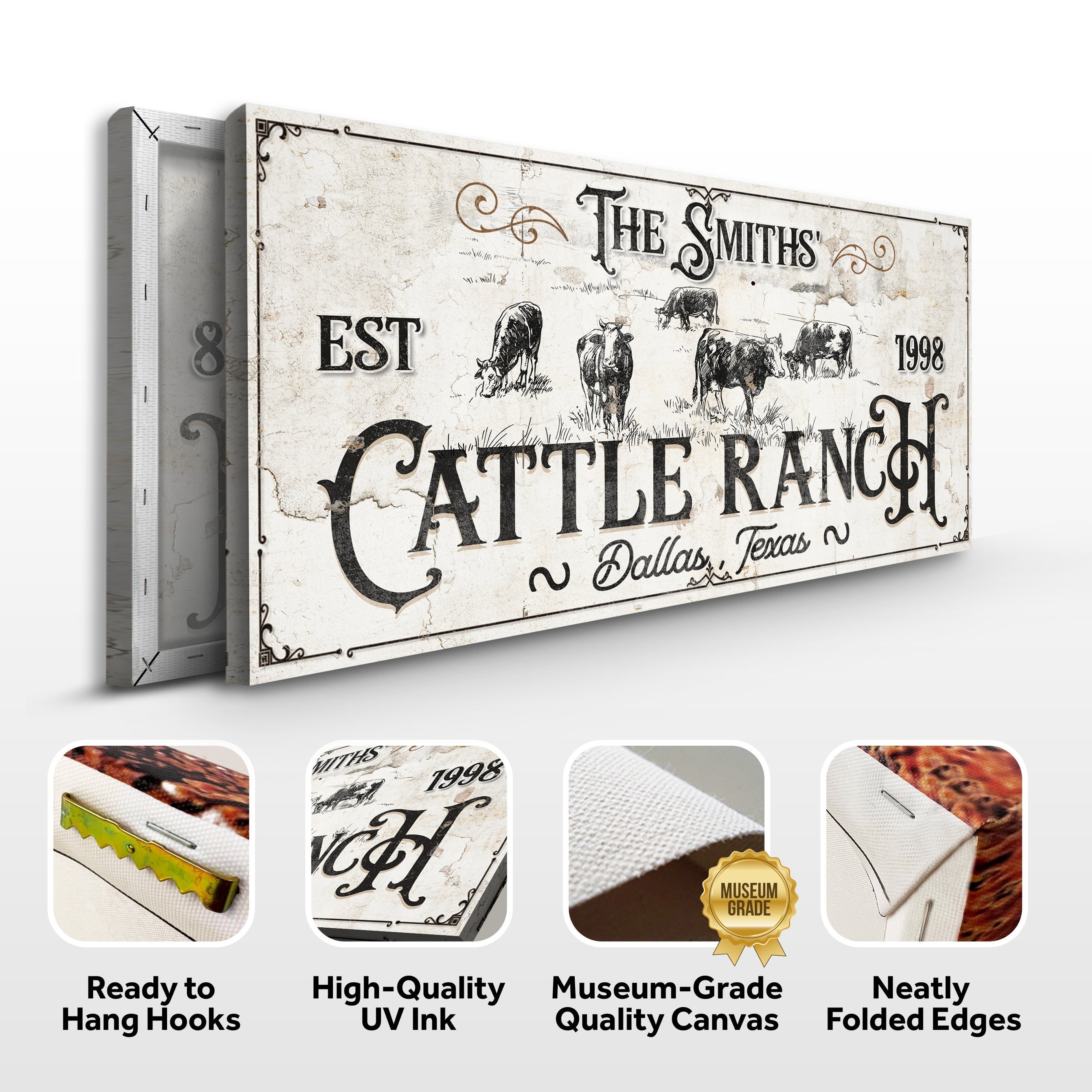 Branded Cattle Ranch Sign III