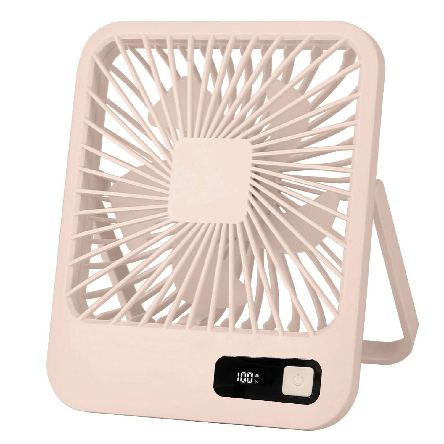Mini Desktop Cooling Fan Rechargeable Battery Powered with LCD Display