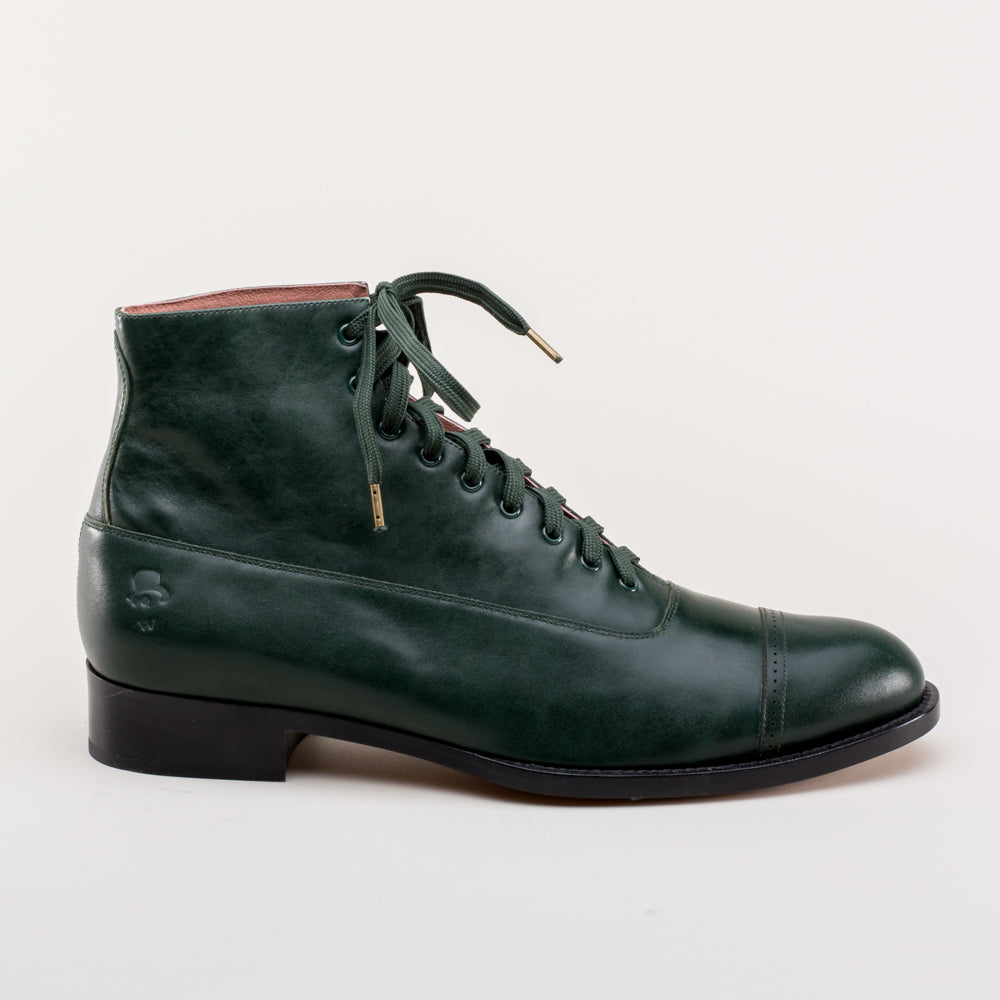Noble Men's Vintage Lace-Up Boots (Green)