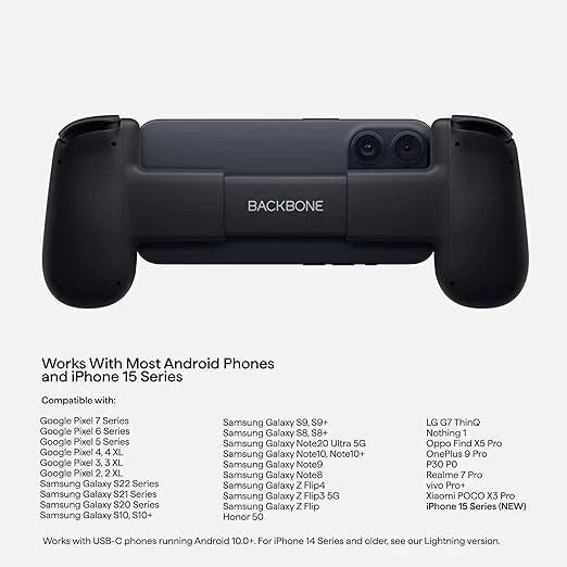 BACKBONE Mando de juegos móvil One Android/iPhone Serie 15 (USB-C) GEN 1