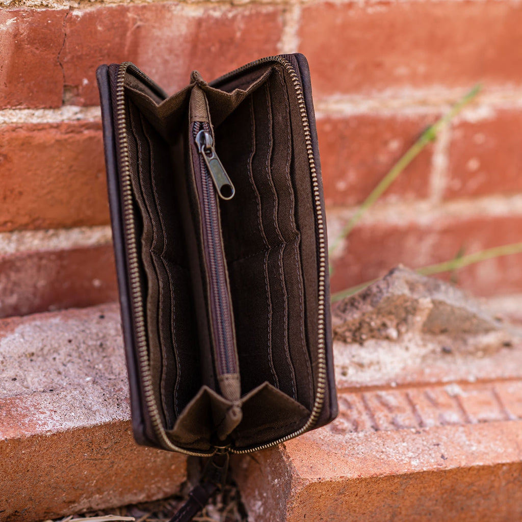 STS Crimson Sun Ladies' Western Bifold Zip-Around Wallet