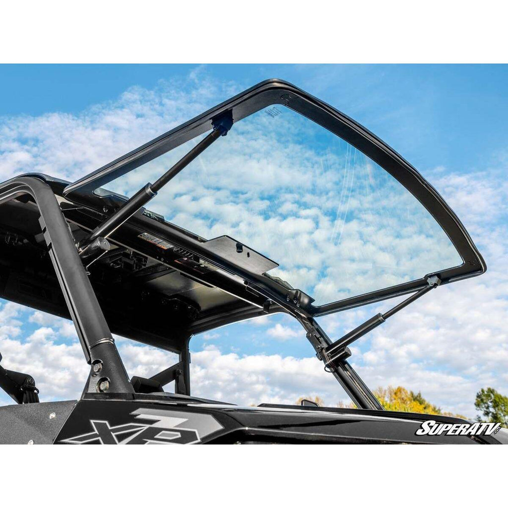 SuperATV 2017+ Polaris Ranger XP 1000 MaxDrive Power Flip Glass Windshield